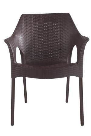 KOLTUK balkon teras BAMBO RATTAN PLASTİK KOLTUK BOYALI ALEMİNYUM AYAK
