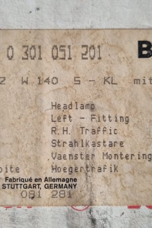 MERCEDES FAR W140 S KASA SAĞ SOL FAR  SİNYAL TAKIM